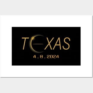 Texas Solar Eclipse 2024 Shirt Total Solar Eclipse Texas Posters and Art